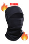 Thermal Winter Black Fleece Snow Mask - Unisex Biker Helmet Beanie