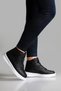 16308 Unisex Black White High Top Women's Sneakers Daily Comfortable Sports Shoes - 3