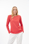 100% Organic Cotton Striped Long Sleeve Boat Neck T-shirt - 2