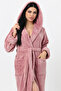 Hooded Raschel Dressing Gown - 3