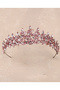 Crystal Jewelled Bridal Henna Crown, Special Bridal Wedding Crown for Women, Princess Crown Pink - 6