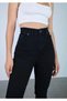 Mom Black Jean Women's High Waist Star Jean - 2
