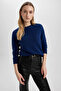 Women's Sweater Navy Blue I6913Az/Nv131