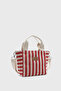 Women's Striped Mini Linen Tote Bag - 2