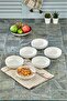 Luxury 6-Piece 13.5 cm Porcelain Lyon Bowl Serving Presentation Cookie Set - 2