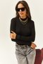 Women's Black Zigzag Detailed Yarm Fisherman Knitwear Sweater KZK-19000488 - 2