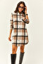 Women's Black Gray Lumberjack Thick Plaid Tunic Dress ELB-19000836 - 5