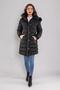 Veronika Hooded Zippered Long Puffer Coat with Snap Fasteners