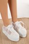 Wedge Heel Plain Lace High-Rise Wedding Dress Evening Dress Shoes