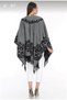 Women's Double Sided Shoulder Shawl Poncho - 5