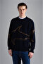 Men's Knitted Roundneck C.W.Wool Sweater