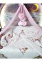 طقم نوم أطفال مطرز بألوان قوس قزح مقاس 60 × 120 مع ناموسية - 6