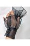 Lily organza removable cuff black