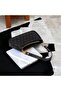 Unique Design Patterned Artificial Leather Women's Baguette and Men's Shaving Bag Lover-Wife Set - 2