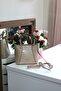 Women's Nude Crocodile Adjustable Strap Shoulder Bag - 3