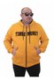 Zippered Hoodie Large Size Sweat Time Money 23218 MUSTARD