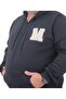 سويت شيرت كبير الحجم بسحاب M 23217 أزرق داكن - 4