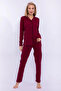 Cotton Front Buttoned Long Sleeve Pajama Set V71