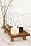 6-Piece Glass Spice Rack Set with Transparent Lid Wooden Stand Storage Container Spice Rack with Label 500 ml - 3