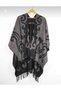 Women's Double Sided Shoulder Shawl Poncho - 2