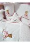 طقم نوم أطفال مطرز بألوان قوس قزح مقاس 60 × 120 مع ناموسية - 3