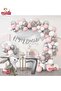 SILVER PINK LUXURY 7 YEARS OLD RABBIT FOIL BIRTHDAY DECORATION BIRTHDAY PARTY BALLON CHAIN SET - 3