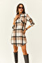 Women's Black Gray Lumberjack Thick Plaid Tunic Dress ELB-19000836 - 4