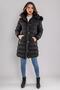 Veronika Hooded Zippered Long Puffer Coat with Snap Fasteners - 2