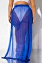 Cobalt chiffon pareo skirt - 3