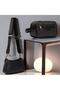 Unique Design Patterned Artificial Leather Women's Baguette and Men's Shaving Bag Lover-Wife Set