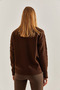 Women's Brown Patterned Knitwear Sweater 20234505 - 2