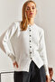 Women's White Buttoned Knitwear Cardigan 20234245 - 4