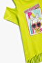 Tasseled Lol Printed T-Shirt Licensed Window Detailed Cotton - 3