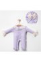 BABY LACE BONNET 2-PIECE JUMPSUIT SUIT SET - 3