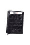 Genuine Leather Unisex Mechanism Card Holder Wallet 0060 - 2