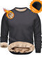 Ghassy Co. Men's Ultra Thermal Sherpa Plush Lined Crew Neck Sweatshirt