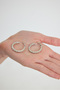 Clip-on Serrated Ring Silver Color Earring - 3