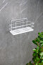Economical Stainless Bathroom and Cosmetic Organizer with Crystal Shelf White Adhesive Shampoo Rack Shower Shelf - 3