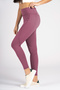 Dusty Rose High Waist Women's Sports Leggings with Back Pocket Ursa