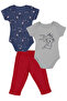 Baby & Kids Short Sleeve Bodysuit Basic Bodysuit with Bottom Snaps and Tights Set 3 Piece 100% Cotton
