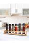 6-Piece Spice Rack Set with Wooden Stand
