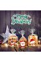 Imported Luxury 10 Pieces New Year's Cookie Presentation Gift Packaging Package Transparent Locked Star Santa Claus Pattern - 4