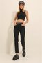 Women's Black High Waist 5-Pocket Full Lycra Mom Jeans Alc-X11305 - 2