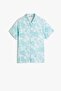 3skb60017tw Boy's Shirt White Patterned