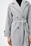 Women's Dark Gray Melange Coat 3WAK00178EW - 5