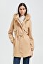Women's Beige Coat 3WAK00165EW - 3