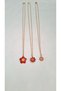 3pcs flower necklace friend bff mother daughter necklace red flower christmas necklace gift new year - 5