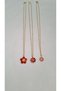 3pcs flower necklace friend bff mother daughter necklace red flower christmas necklace gift new year - 4