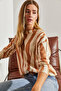 Women's Beige Camel Patchwork Knitwear Sweater 20234237 - 5