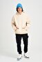 Men's Mink Unprinted Hooded Oversize Sweatshirt - Kangaroo Pocket, 3 Thread Raster - 3